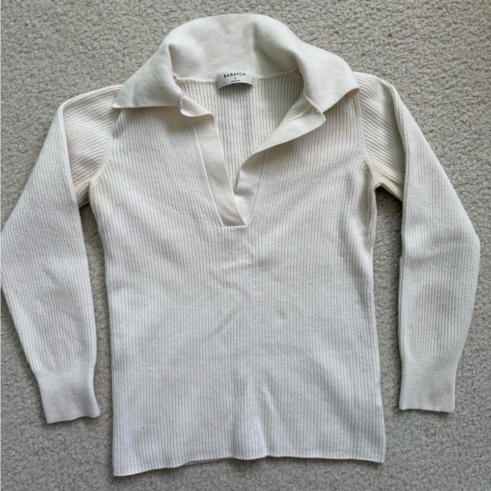 Babaton cream wool sweater